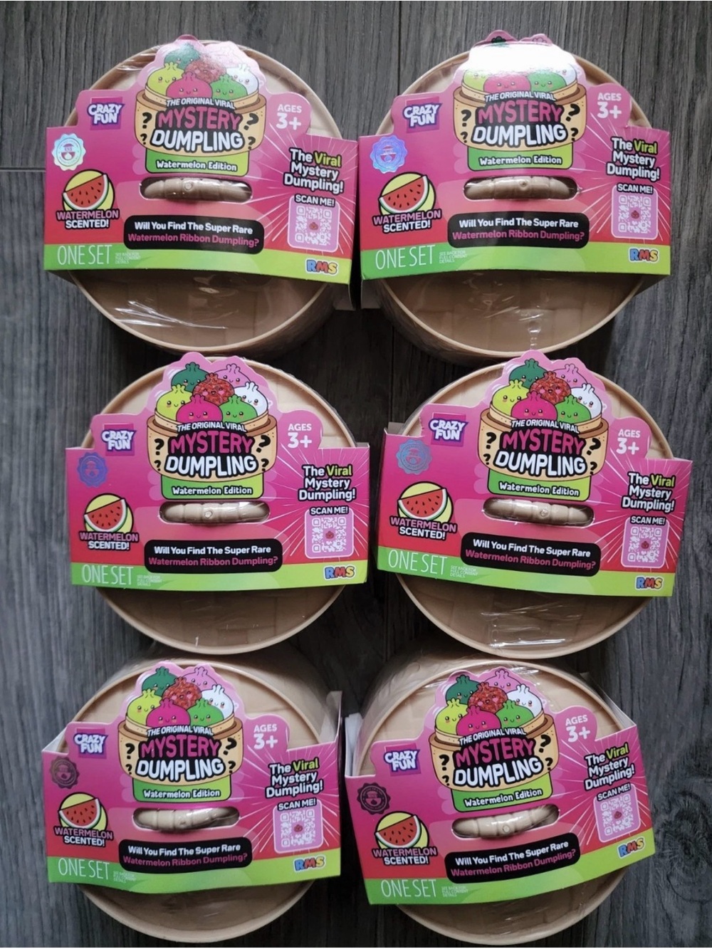 Crazy Fun Original Mystery Dumpling Watermelon Edition Scented RMS lot of 6